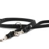 1143 Hundeleine Klassik ab2m schwarz silber